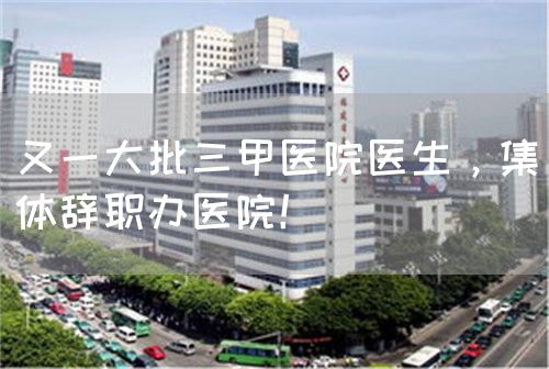 又一大批三甲医院医生，集体辞职办医院！(图1)