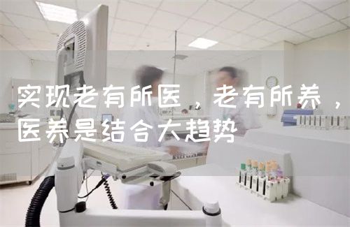 实现老有所医，老有所养，医养是结合大趋势(图1)