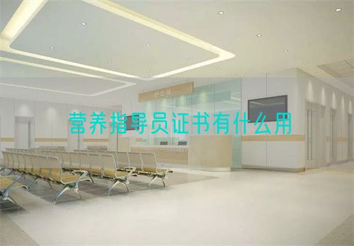 营养指导员证书有什么用(图1)