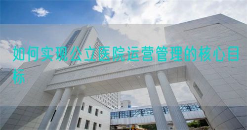 如何实现公立医院运营管理的核心目标(图1)